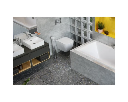 Тумба под накладную раковину EXCELLENT Tuto 80 см (серый/дуб), 1 ящик Elit-san.ru