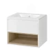Тумба под раковину EXCELLENT Tuto 60 см (белый/дуб), 1 ящик Elit-san.ru