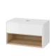 Тумба под накладную раковину EXCELLENT Tuto 80 см (белый/дуб), 1 ящик Elit-san.ru
