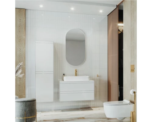 Зеркало овальное EXCELLENT Revia 100x50 (белый мат) Elit-san.ru