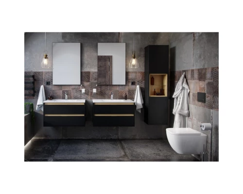 Шкаф-пенал EXCELLENT Tuto 40 см (черный матовый/дуб) Elit-san.ru