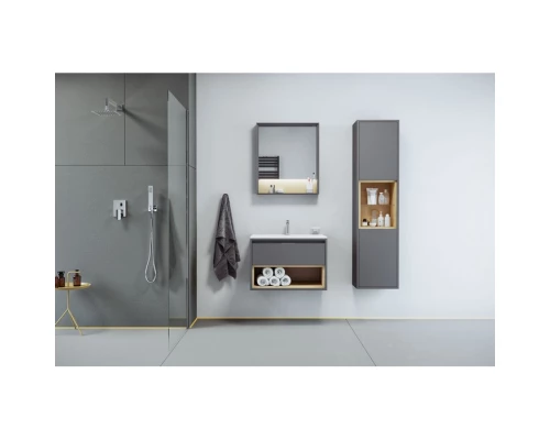 Шкаф-пенал EXCELLENT Tuto 40 см (серый/дуб) Elit-san.ru