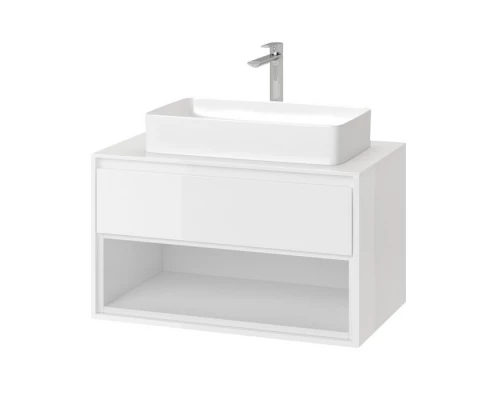 Тумба под накладную раковину EXCELLENT Tuto 80 см (белый/белый), 1 ящик Elit-san.ru