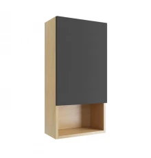 Шкаф подвесной с дверцей EXCELLENT Tuto 40 см (черный/дуб) левый