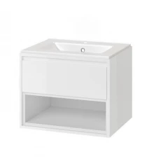 Тумба под раковину EXCELLENT Tuto 60 см (белый/белый), 1 ящик