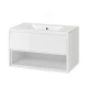 Тумба под раковину EXCELLENT Tuto 80 см (белый/белый), 1 ящик Elit-san.ru