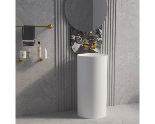 Умывальник WHITECROSS Altar D=43 (белый глянец) иск. камень Elit-san.ru