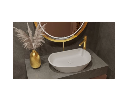 Умывальник WHITECROSS Ametrine 60x37 (белый мат) иск. камень Elit-san.ru