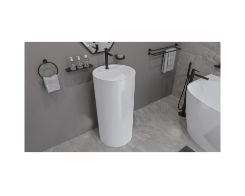 Умывальник WHITECROSS Pantheon D=43 (белый глянец) иск. камень Elit-san.ru