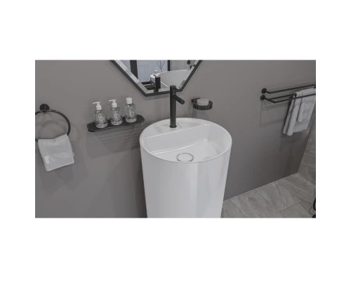 Умывальник WHITECROSS Pantheon D=43 (белый глянец) иск. камень Elit-san.ru