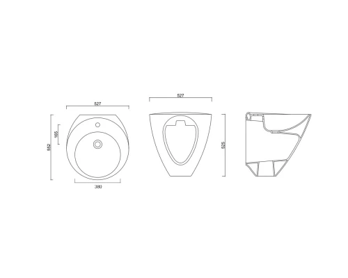 Умывальник GURAL Arya 55х53 подвесной