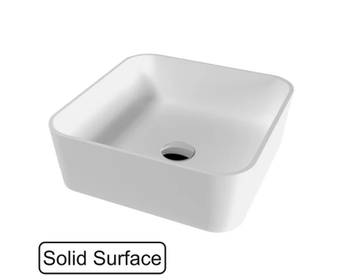 Умывальник WHITECROSS Garnet 40,5x40,5 (белый мат) иск. камень Elit-san.ru