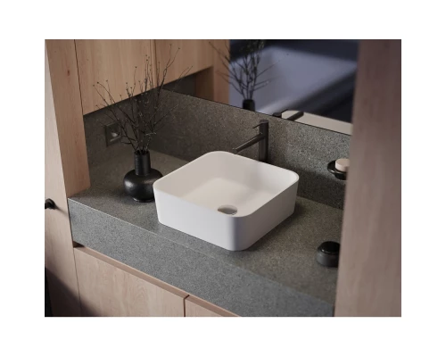 Умывальник WHITECROSS Garnet 40,5x40,5 (белый мат) иск. камень Elit-san.ru