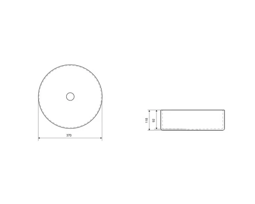 Рукомойник Excellent Actima Ovia CEAC.2501.WH, накладная, 35 х 35 см Elit-san.ru