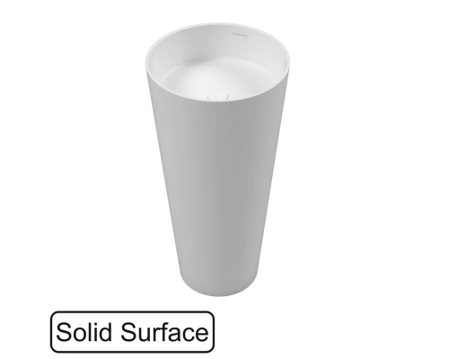 Умывальник WHITECROSS Air D=40,5 (белый мат) иск. камень