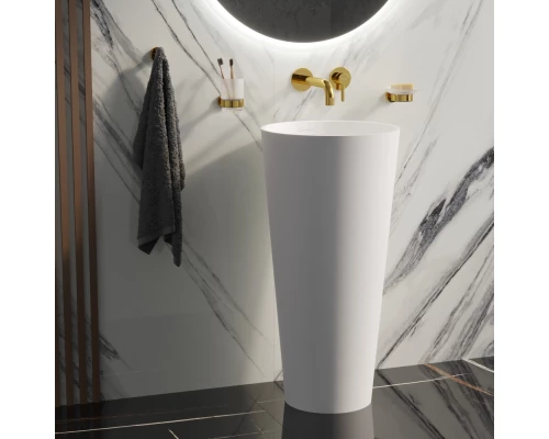 Умывальник WHITECROSS Air D=40,5 (белый мат) иск. камень