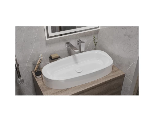 Умывальник WHITECROSS Moonstone E 70x35 (белый глянец) иск. камень Elit-san.ru