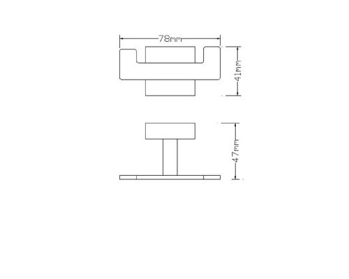 Крючок двойной Omnires Lift 8154BCR, хром Elit-san.ru
