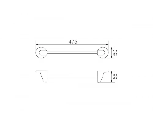 Полотенцедержатель Veragio Oscar OSC-5220.BR, 40 см, бронза