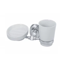 Стакан с мыльницей настенный Veragio Bonjour, хром VR.BNR-7843.CR