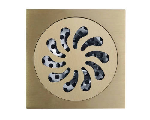 CANYON Трап сливной d40, с решеткой 100х100, с мех-м обратным клапаном, бронза Elit-san.ru