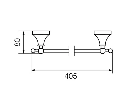 Полотенцедержатель Veragio Gialetta 40 см, бронза VR.GIL-6428.BR Elit-san.ru