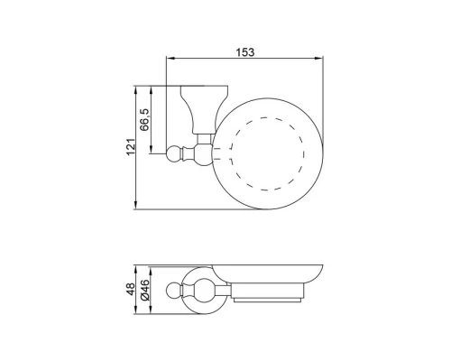 Мыльница настенная, керамика/бронза Veragio VR.GIL-6450.BR Elit-san.ru