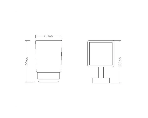 Стакан Omnires Lift 8158CR, хром Elit-san.ru