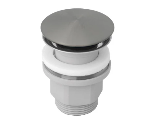 Донный клапан Клик-Клак к сифону Omnires A64IN для раковины с переливом, нержавеющая сталь (inox) Elit-san.ru