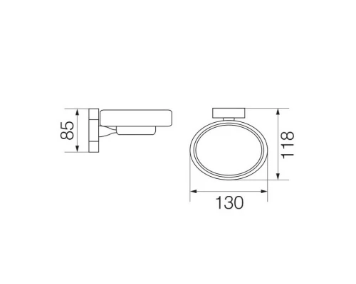 Мыльница настенная Veragio Stanford, хром/керамика VR.STD-7750.CR Elit-san.ru