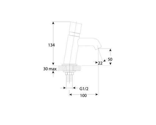 Смеситель Omnires Y Y1217CR для раковины с таймером, хром Elit-san.ru