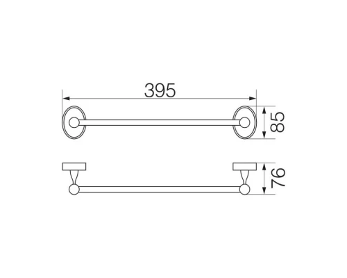 Полотенцедержатель 35 см. Veragio Bonjour, хром VR.BNR-7820.CR Elit-san.ru