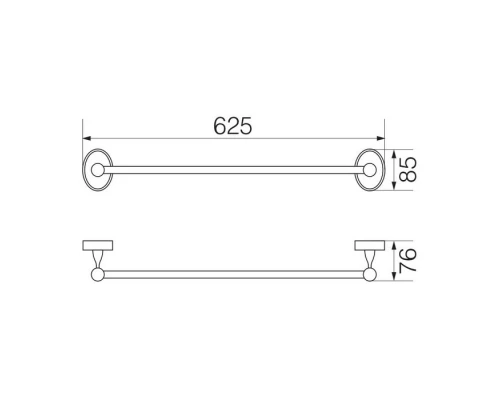Полотенцедержатель 60 см. Veragio Bonjour, бронза VR.BNR-7821.BR Elit-san.ru