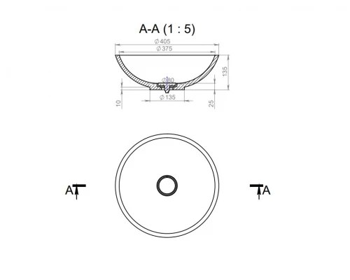 Умывальник HOLBI Demeter D=40,5 NC (RAL 7012/логотип серебряный) Elit-san.ru