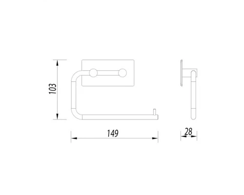 Держатель туалетной бумаги Omnires Strong ST30510CR самоклеющийся, хром Elit-san.ru
