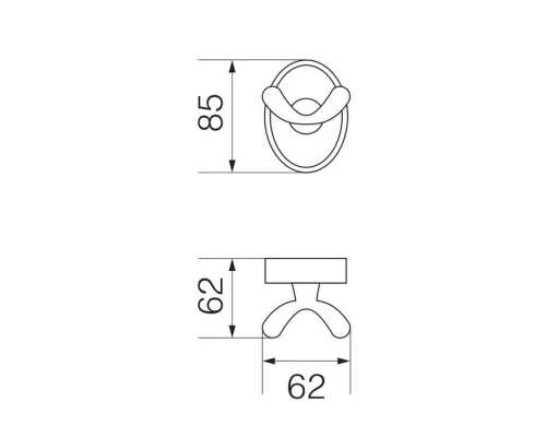 Крючок двойной Veragio Bonjour, хром VR.BNR-7832.CR