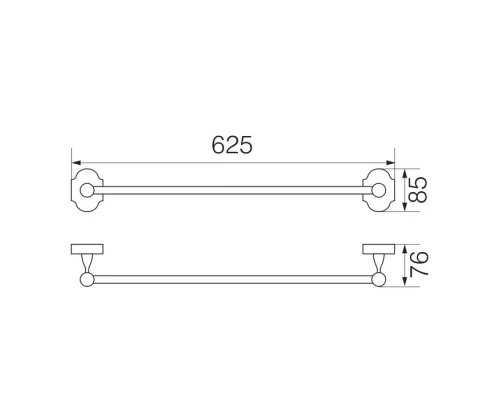 Полотенцедержатель 60 см Veragio Stanford, хром VR.STD-7721.CR Elit-san.ru
