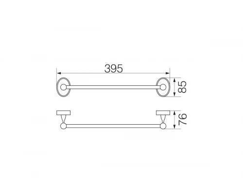 Полотенцедержатель 35 см. Veragio Bonjour, бронза VR.BNR-7820.BR