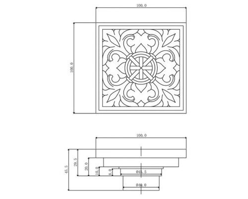 CANYON Трап сливной d40, бронза Elit-san.ru