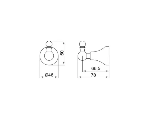 Крючок Veragio Gialetta, бронза VR.GIL-6431.BR Elit-san.ru