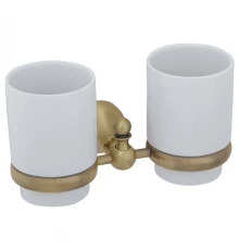 GIALETTA Стакан двойной настенный, керамика/бронза