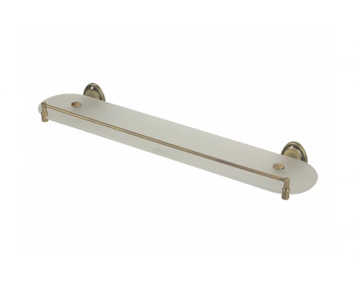 Полка стеклянная с ограничителем 60 см. Veragio Bonjour, бронза VR.BNR-7811.BR