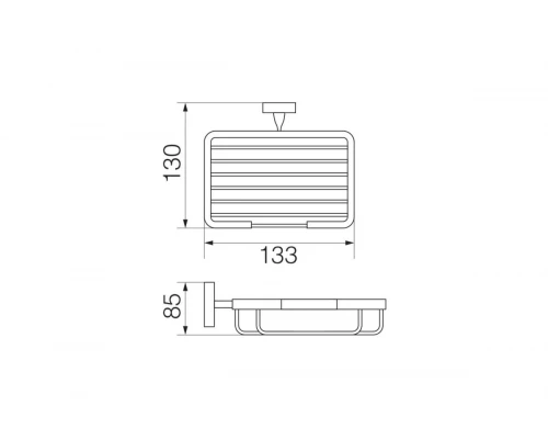 Мыльница-решетка настенная, хром VR.BNR-7852.CR