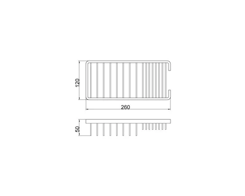 BASKET Решетка прямоугольная 14х29хh5,5 см., бронза