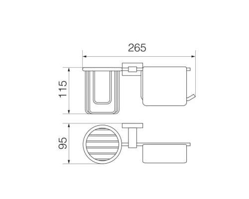 Бумагодержатель закрытый с держателем освежителя воздуха Veragio Ramba, хром VR.RMB-4985.CR Elit-san.ru