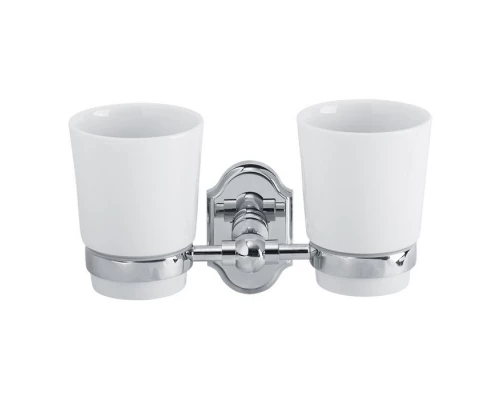 Стакан двойной настенный Veragio Stanford, хром/керамика VR.STD-7742.CR Elit-san.ru