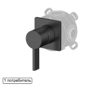 Смеситель скрытого монтажа на 1 потребитель WHITECROSS XT1441GM (оружейная сталь)