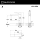 Смеситель для умывальника WHITECROSS X X1411GM (оружейная сталь)