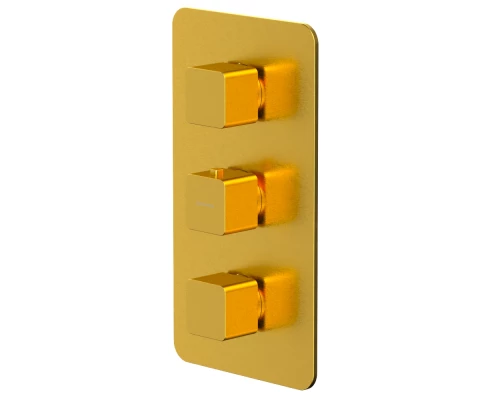 Смеситель термостатический для душа скрытого монтажа WHITECROSS X X1438GLB (брашированное золото)