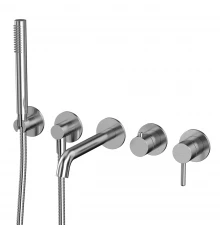 Смеситель для ванны скрытого монтажа WHITECROSS Y YSET1240NIB (брашированный никель)